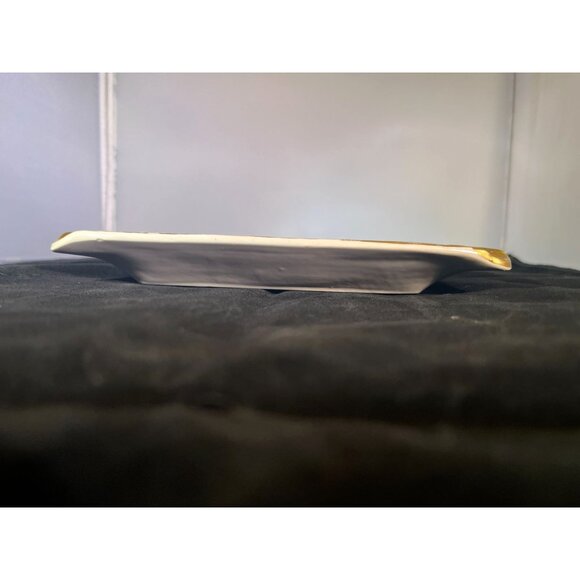 Vintage Italian Cigar Tray Trinket Dish With Gilded Accents - Picture 4 of 6